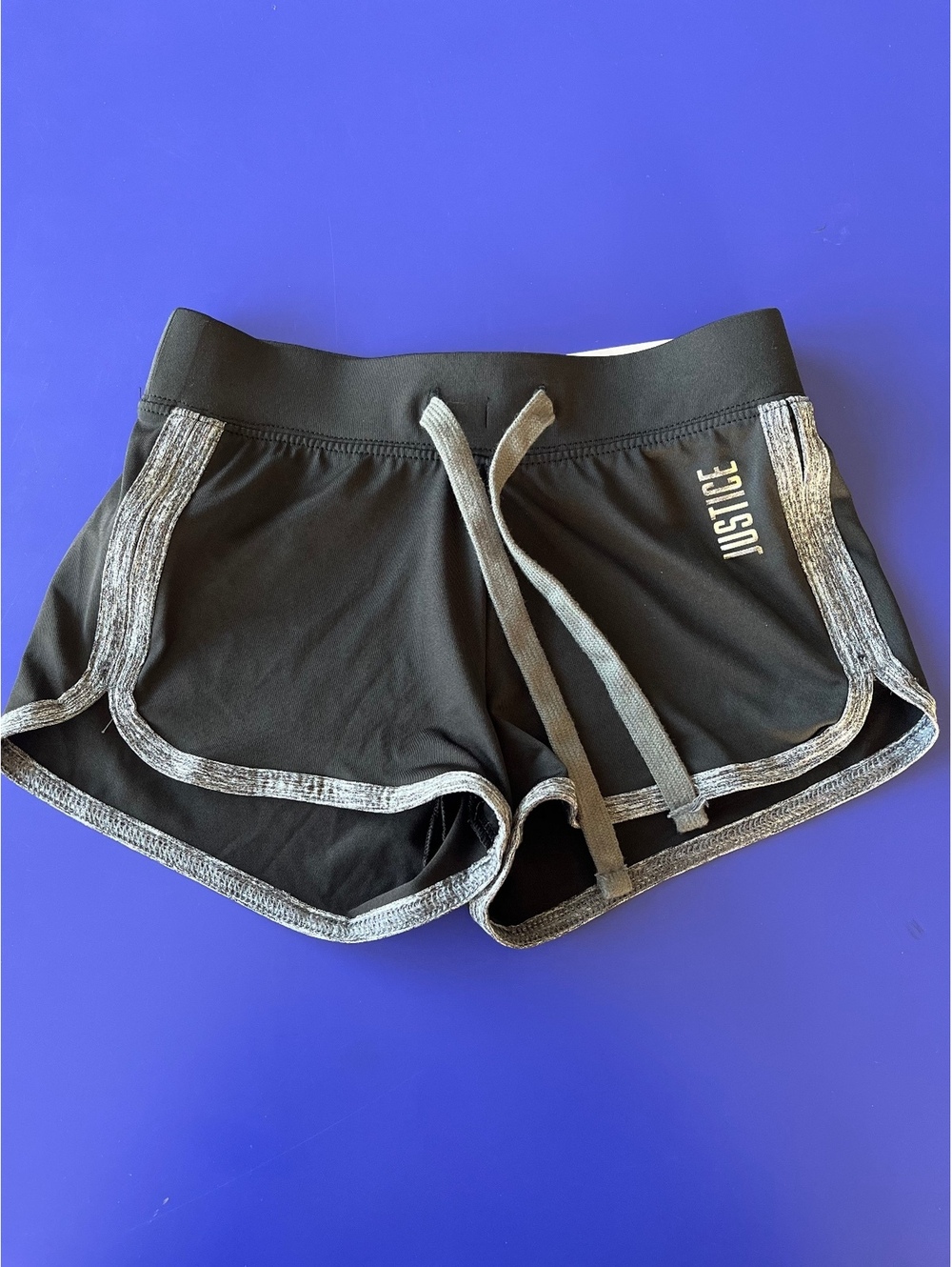 Justice Active Youth Girls Black Dolphin Shorts Size 6/7